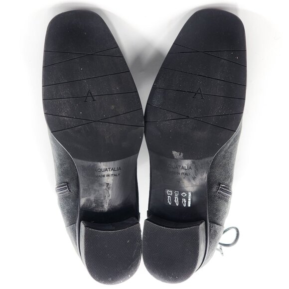 AQUATALIA Lisa Leather Suede Boots Weatherproof Ankle Slouch Boots - Picture 7 of 9